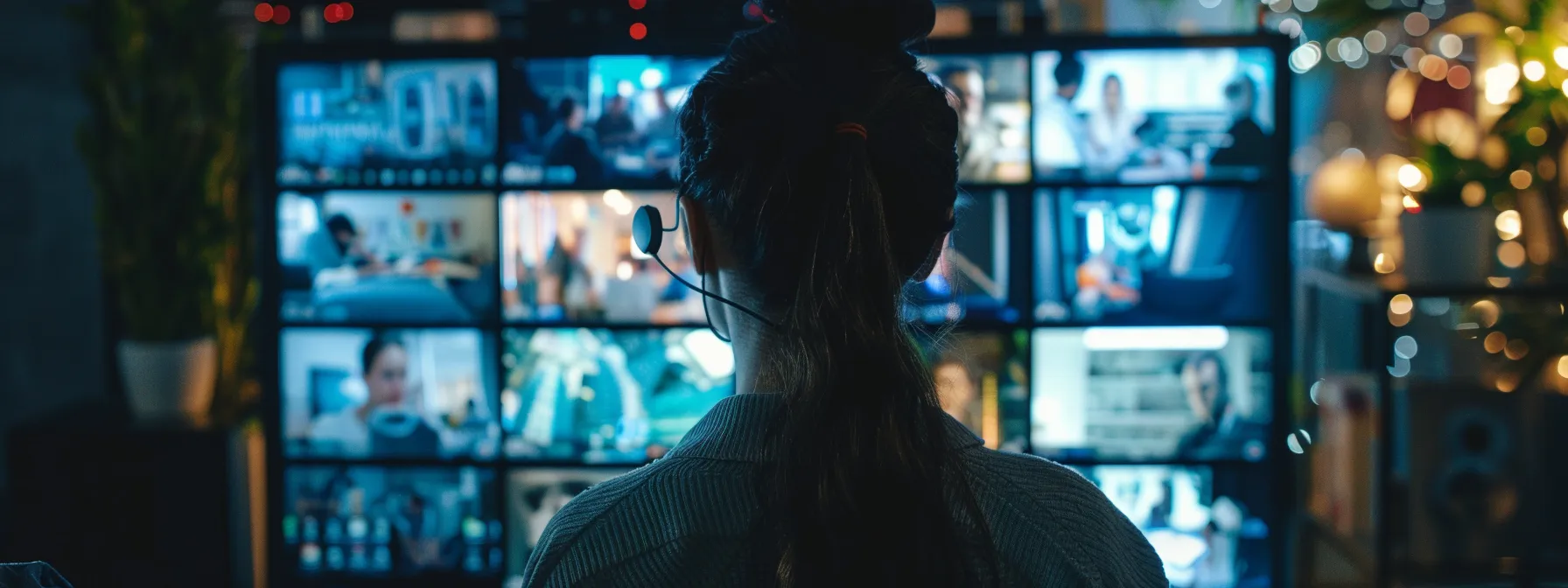 a person browsing through a selection of 4k live iptv channels on a sleek, modern tv screen.